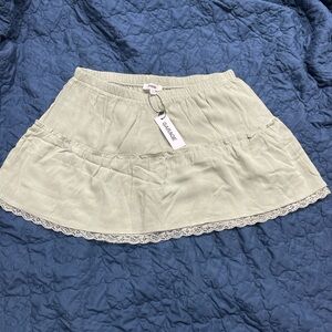 Garage Women's Light Green Mini Skirt